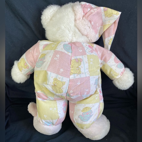 Vintage Teddy Bear Plush With Bunny Slippers - Picture 2 of 6